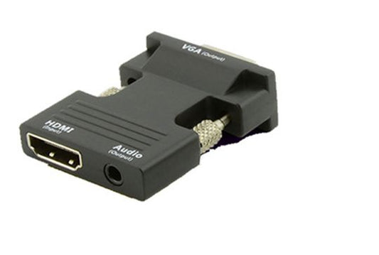 Microconnect HDMI to VGA Adapter with Audio – Black, Plug and Play