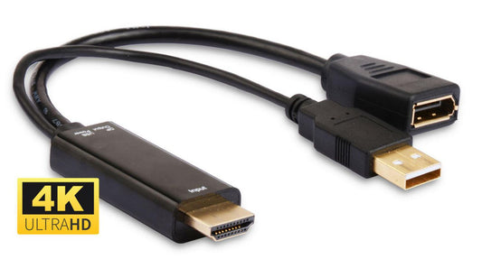 MicroConnect HDMDPP1 HDMI to DisplayPort Converter – 4K UHD, Active, USB Powered