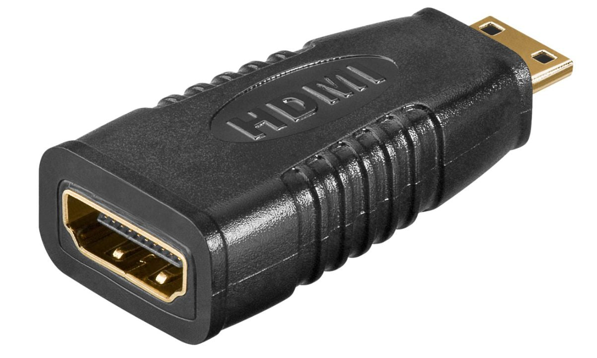Microconnect HDMI Adapter – Mini HDMI Male to HDMI Female, Black, Plug and Play