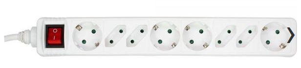 MicroConnect GRU0083W Power Strip 8-Port 3m Cable White