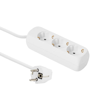 MicroConnect GRU003W Power Extension Lead 1.8m 3 AC Outlets Type F White
