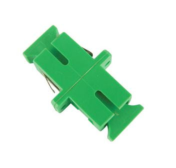 Microconnect SC APC Fibre Optic Adapter – Green, Female-Female, Plastic Housing