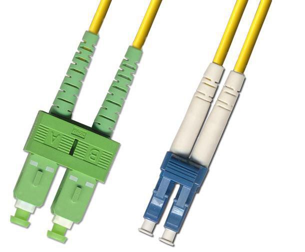MicroConnect FIB8410005 Fibre Optic Cable – 0.5m SC to LC OS2 Yellow LSZH Jacket LSZH