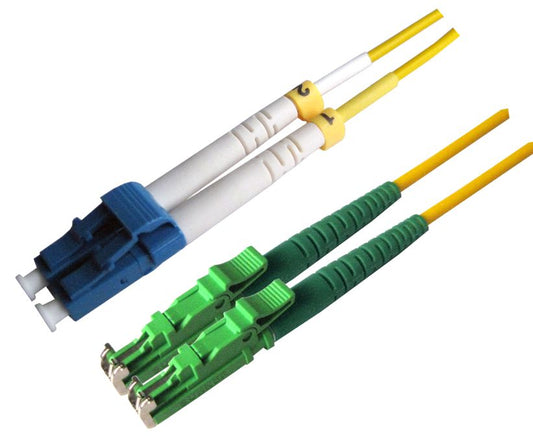 MicroConnect FIB472003 Fibre Optic Cable – 3m LC to E-2000 OS2 Single-mode Duplex Yellow