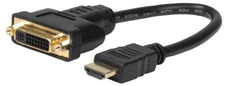 MicroConnect DVIHDMI15CM HDMI to DVI-I Cable Converter – 0.15m, Full HD 1080p, Gold-Plated