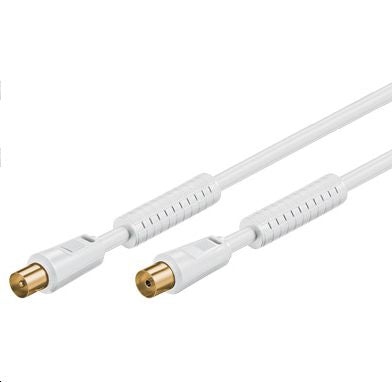 MicroConnect COAX010WHQ Coaxial Cable 10m White – Male to Female 75 Ohm