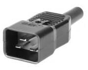 MicroConnect C20PLUG Power Adaptor C20 Plug Black
