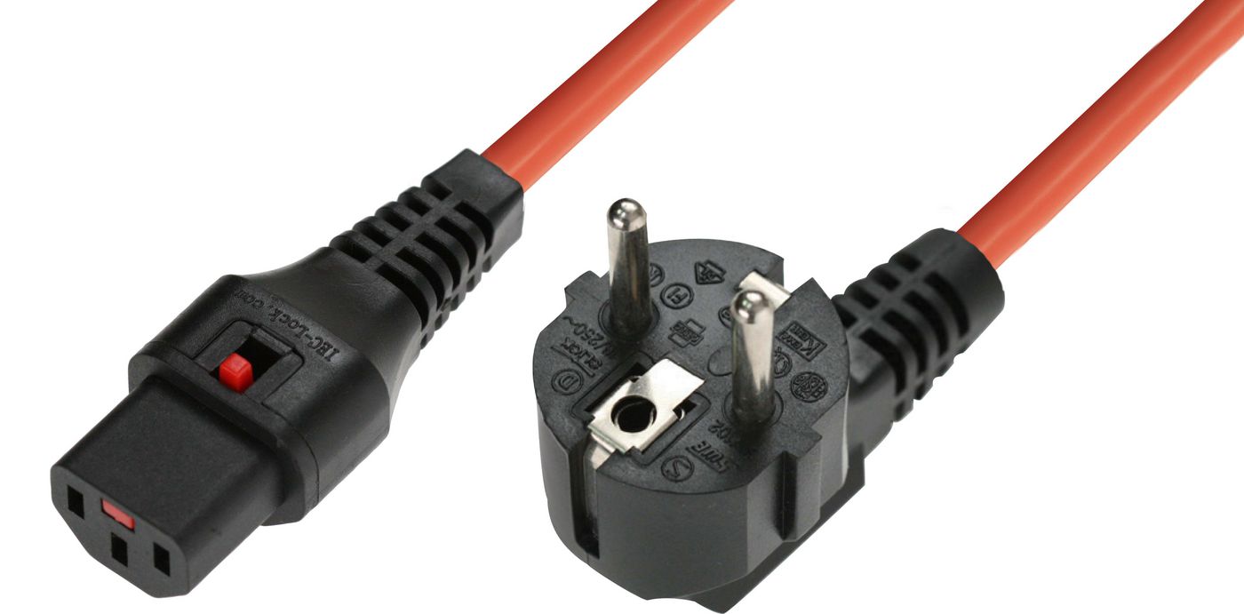 MicroConnect EL248S Power Cable Orange 3m 10A 250V C13 Coupler