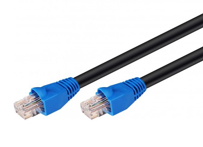 MicroConnect B-UTP605SOUT Cat6 Outdoor Network Cable – 5m Black U/UTP RJ-45 Gold Plated, UV-Resistant