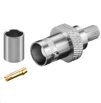 MicroConnect BNC59F Coaxial Connector – BNC Plug Silver