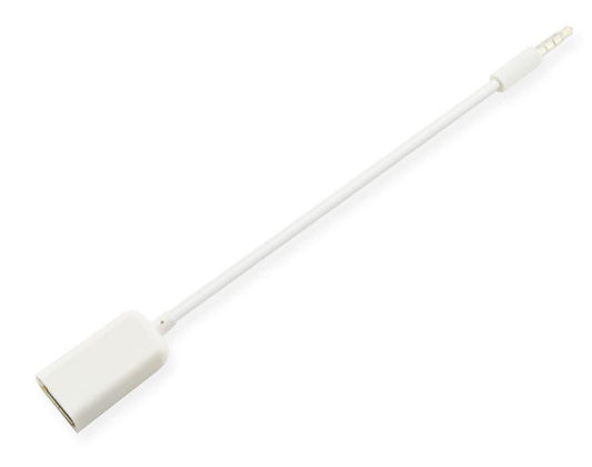 MicroConnect AUDUSBFW Audio Adapter – 0.2m 3.5mm Male to USB Type-A Female White Compact