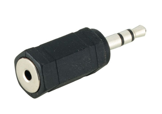 MicroConnect AUDALX Audio Adapter – 3.5mm Male to 2.5mm Female, Black