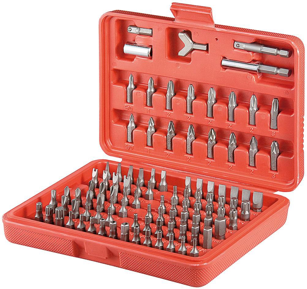 MicroConnect 77045 Screwdriver Bit Set – 100-Piece Metal Red, Silver