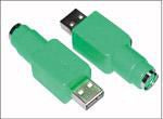 Microconnect USB to PS/2 Adapter – Male USB to Female PS/2, Green