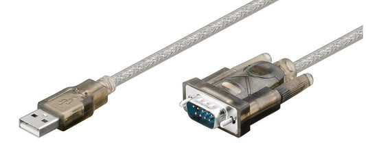 MicroConnect 68875 USB 2.0 to DB9 Serial Adapter Cable – 1.5m, Male-Male, Plug & Play