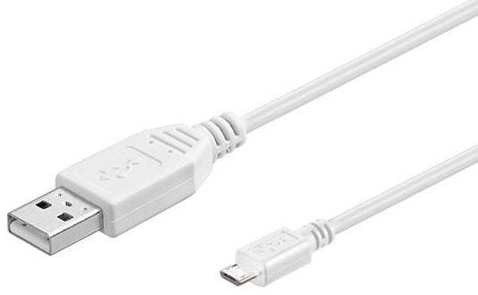 MicroConnect USBABMICRO1W USB Cable USB 2.0 1m USB A to Micro-USB B White