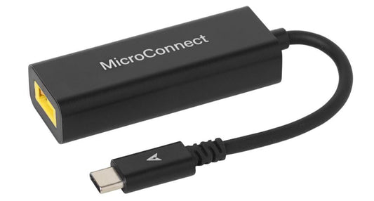 Microconnect USB-C to Square Plug Adapter – Black, Lightweight, 1 Pack