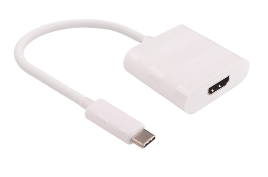 MicroConnect USB3.1CHDMIW USB-C to HDMI Adapter 0.15m White – 4K Plug & Play