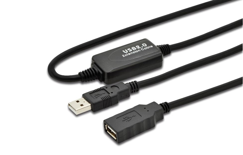 MicroConnect USB2.0AAF05A USB 2.0 Extension Cable 5m Male to Female Black