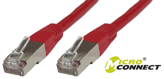Microconnect Cat6 F/UTP Network Cable 15m Red – High-Speed RJ-45 Ethernet Lead