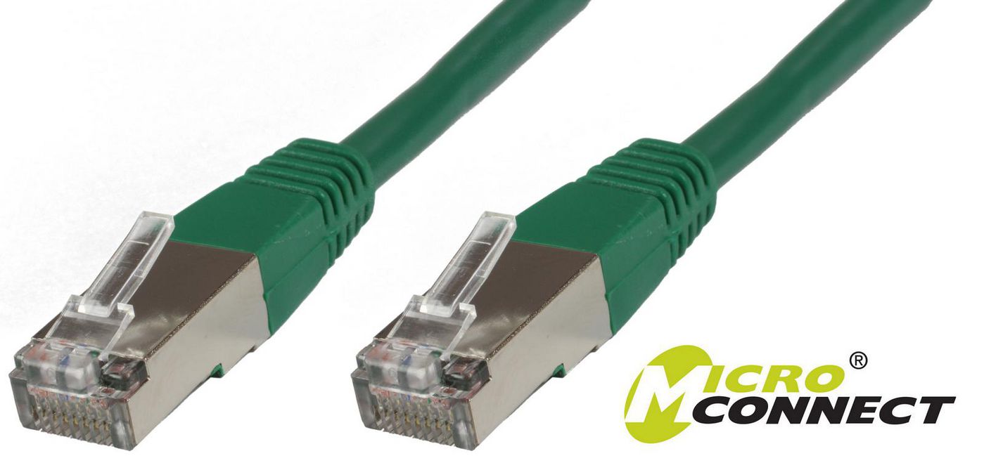Microconnect Cat6 F/UTP Network Cable 15m – Green, RJ-45, 10Gbps