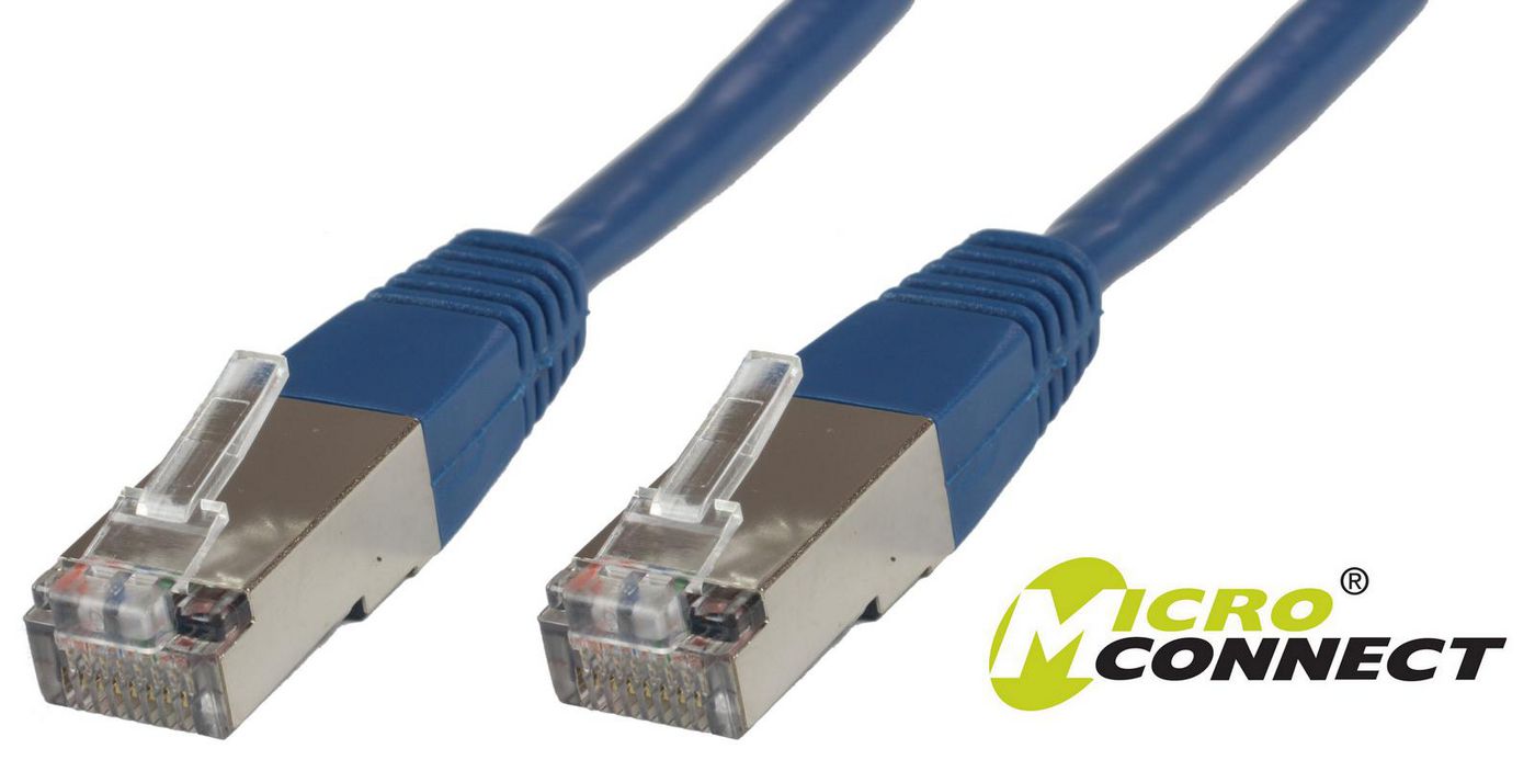 MicroConnect B-FTP615B Cat6 Network Cable 15m F/UTP FTP RJ-45 Blue High-Speed