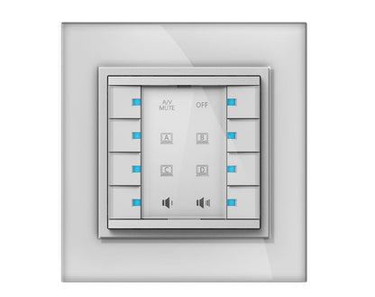 Vivolink VLCP8B Control Keypad – 8-Button Panel White DC 12V
