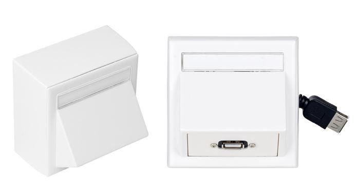 Vivolink WI231275 Wall Outlet – USB 2.0 White Socket Box