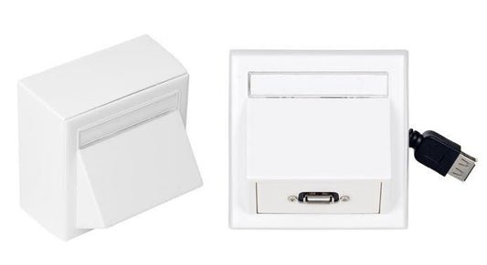 Vivolink WI231275 Wall Outlet – USB 2.0 White Socket Box