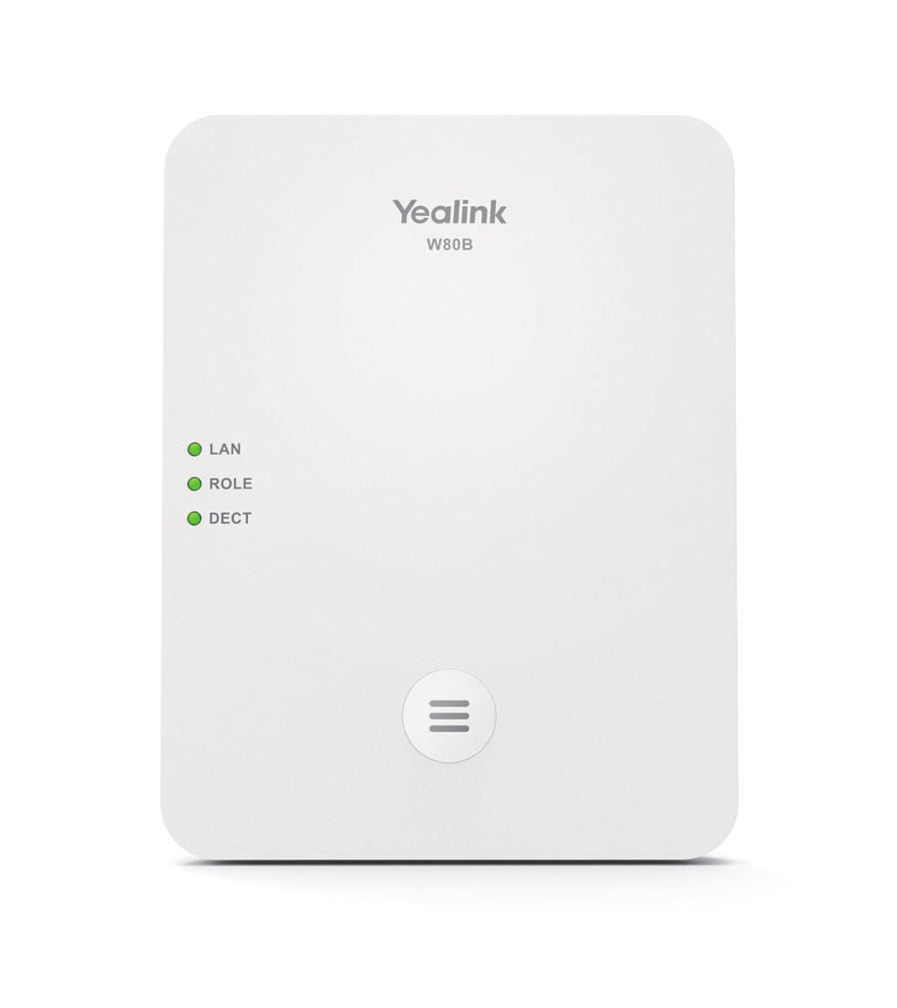 Yealink W80B DECT Base Station – Wireless VoIP, PoE, 300m Range, White