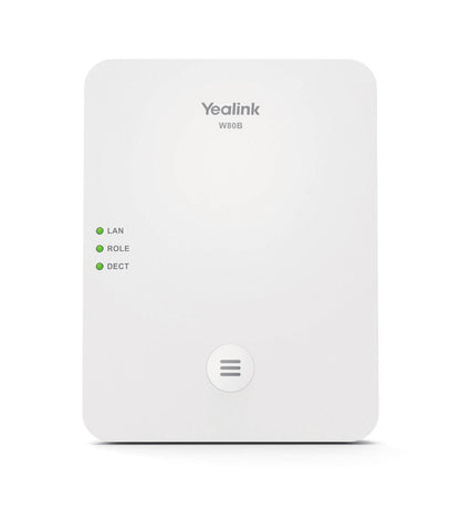 Yealink W80B DECT Base Station – Wireless VoIP, PoE, 300m Range, White