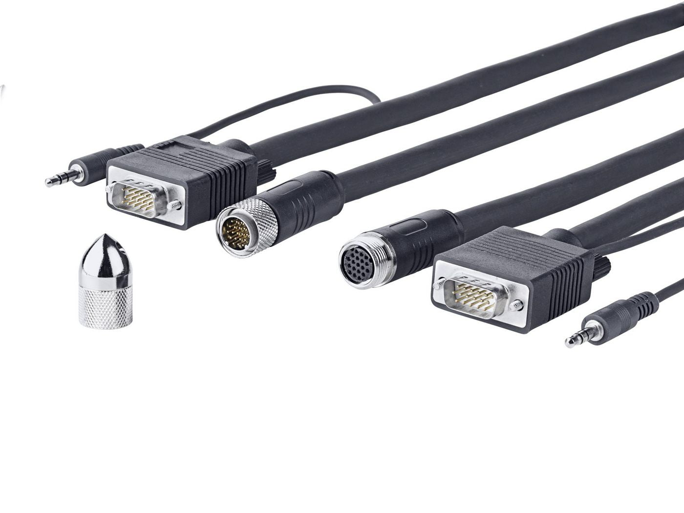 Vivolink PROVGASCW10 VGA Cable 10m – Pro VGA + Audio, Triple Shielded, Black, Gold-Plated Contacts