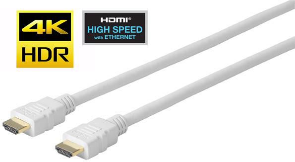 Vivolink Pro HDMI Cable White 10m – Ultra Flexible 4K HDR Gold-Plated