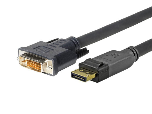Vivolink PRODPDVI2 2m DisplayPort to DVI-D Cable Adapter – 1080p, Black
