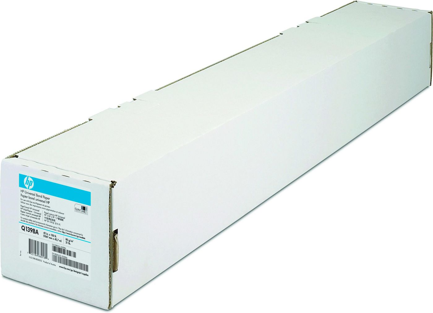 HP Q1398A Printing Paper – 1067mm x 45.7m Matte 80gsm Roll