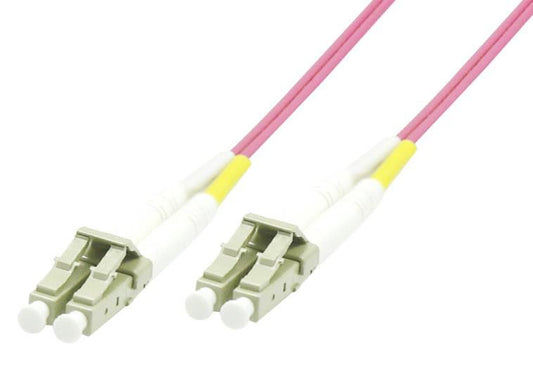 Microconnect FIB440450P 50m OM4 Fibre Optic Cable – LC to ST, LSZH, Pink