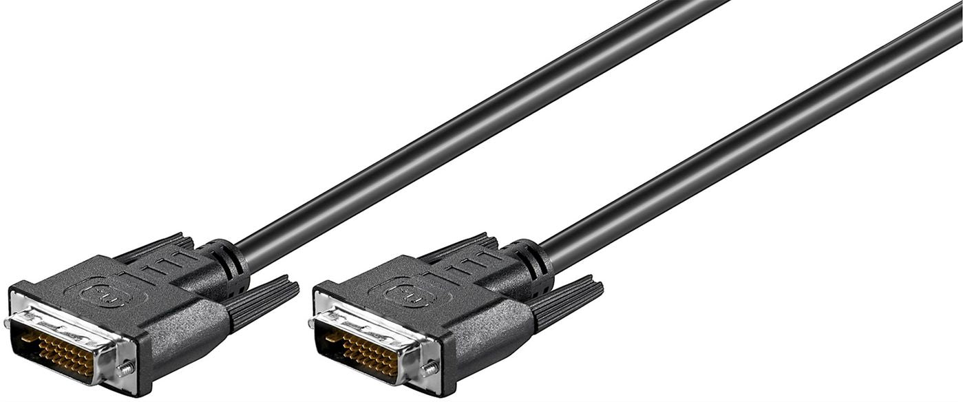 Microconnect DVI-D Dual Link Cable 1m – 24+1 Pin, Black, RoHS Certified