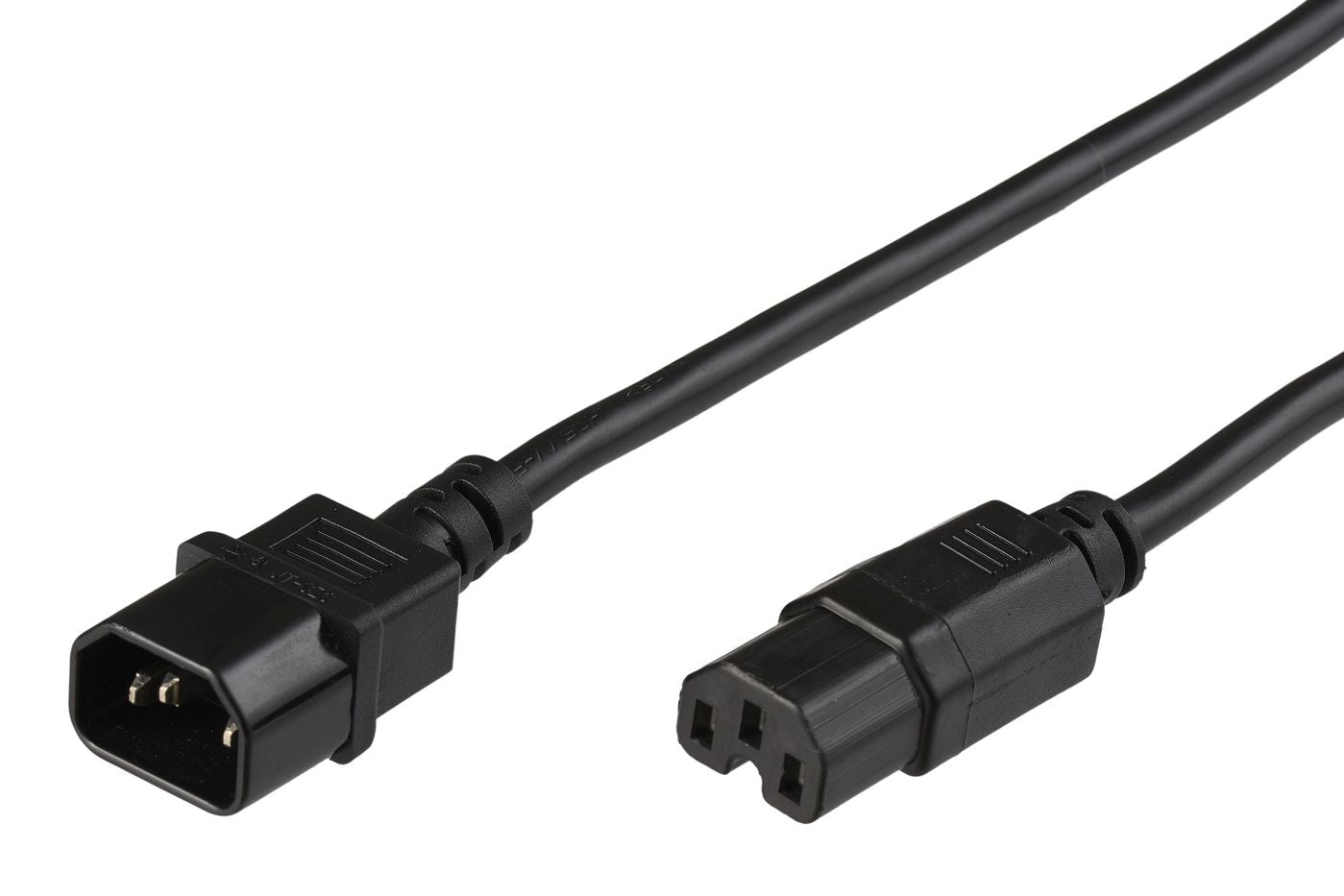 MicroConnect PE011403 Power Cable Black 3m C14 to C15 Coupler 10A 250V
