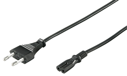 MicroConnect PE030713 Power Cable Black 1.5m C7 Coupler 250V 2.5A