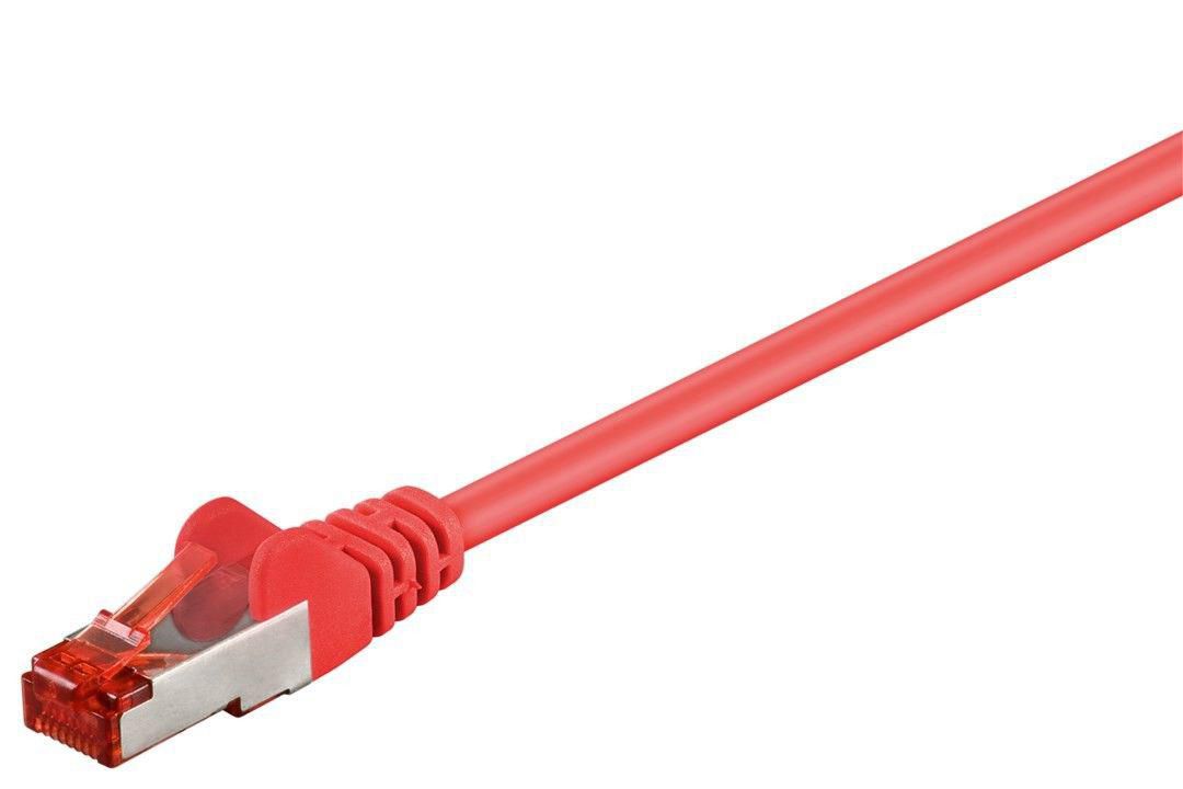 MicroConnect B-FTP6005R Cat6 Network Cable – 0.5m Red F/UTP RJ-45 10Gbps High-Speed
