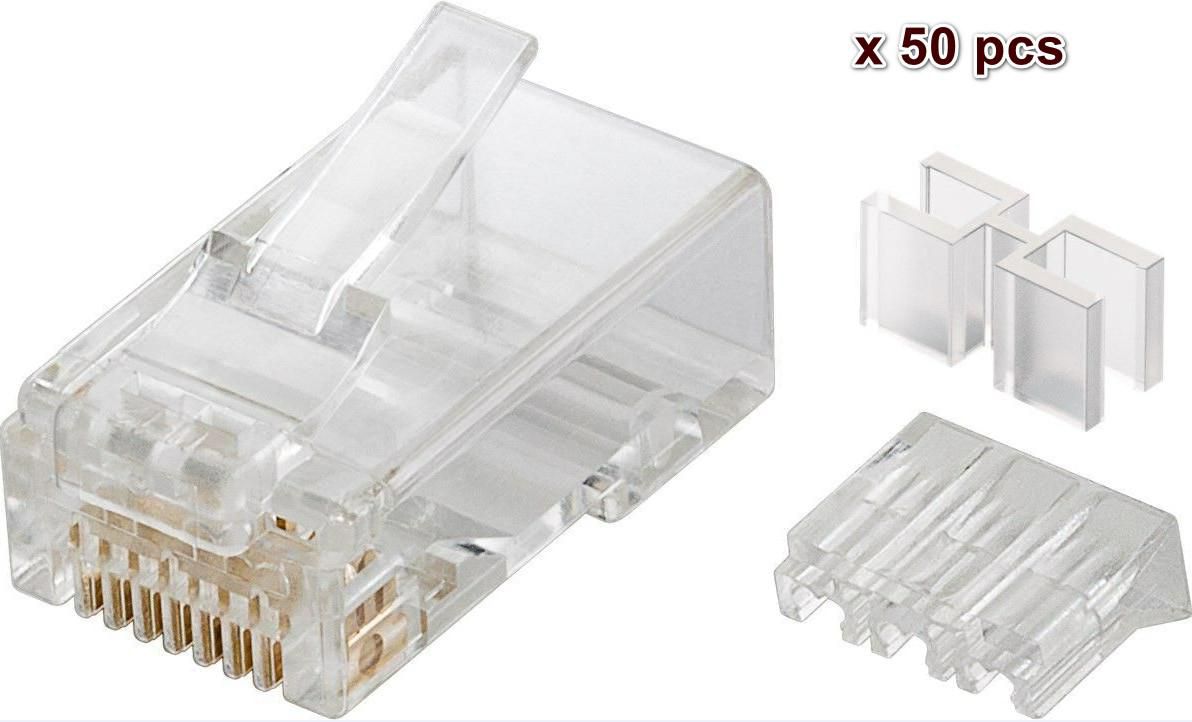 MicroConnect KON503-50 RJ45 Plug Transparent 50-Pack Modular Connectors