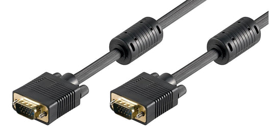 MicroConnect MONGG1FB Full HD VGA Monitor Cable with Ferrite Cores – 1m, Black