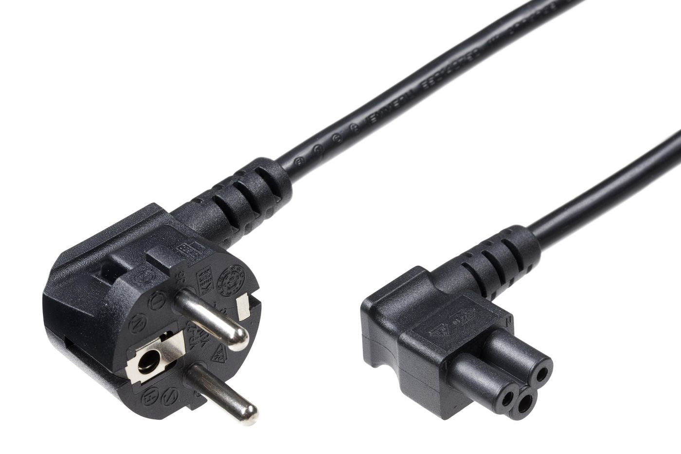 MicroConnect PE010818A Power Cable Black 1.8m Angled C5 Coupler 250V 2.5A