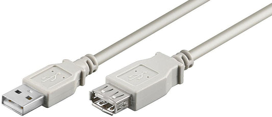 MicroConnect USBAAF3 USB 2.0 Extension Cable 3m USB A Male to Female Grey