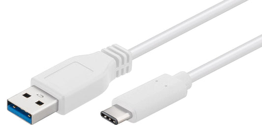 MicroConnect USB3.1CA1W USB Cable 1m USB A to USB C 5 Gbit/s White