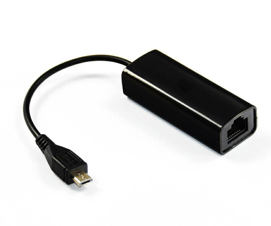 Microconnect USBMICROETHBB Micro-USB to Ethernet Network Adapter – Wired, Black