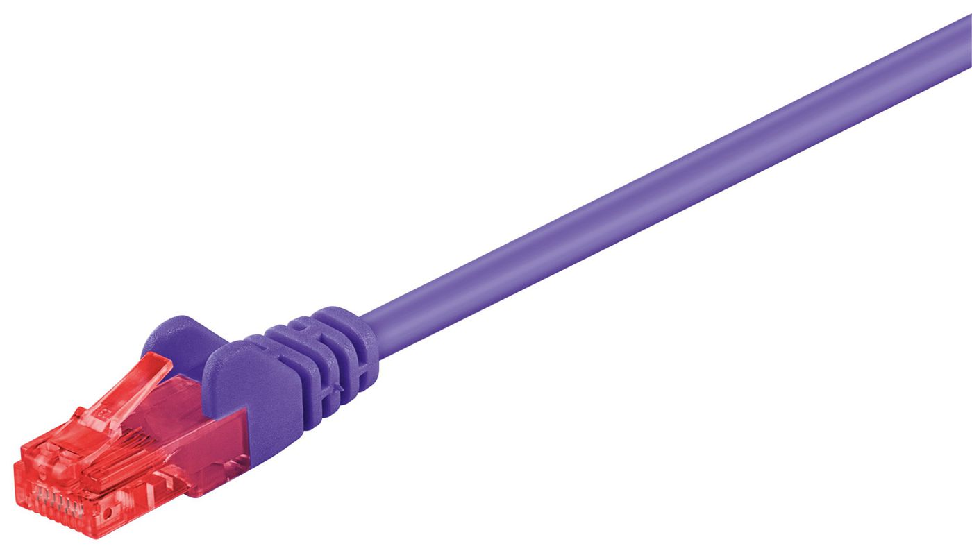 MicroConnect B-UTP603P Cat6 Network Cable 3m Purple U/UTP RJ-45 10Gbps High-Speed