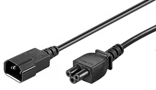 MicroConnect PE080610 Power Cable 1m C14 to C5 Coupler 10A 250V Black
