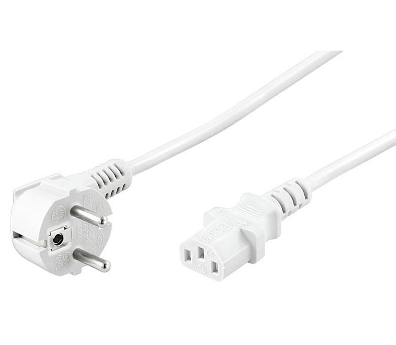 MicroConnect PE010430W Power Cable 3m White 10A 250V C13 Coupler