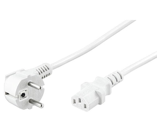 MicroConnect PE010430W Power Cable 3m White 10A 250V C13 Coupler